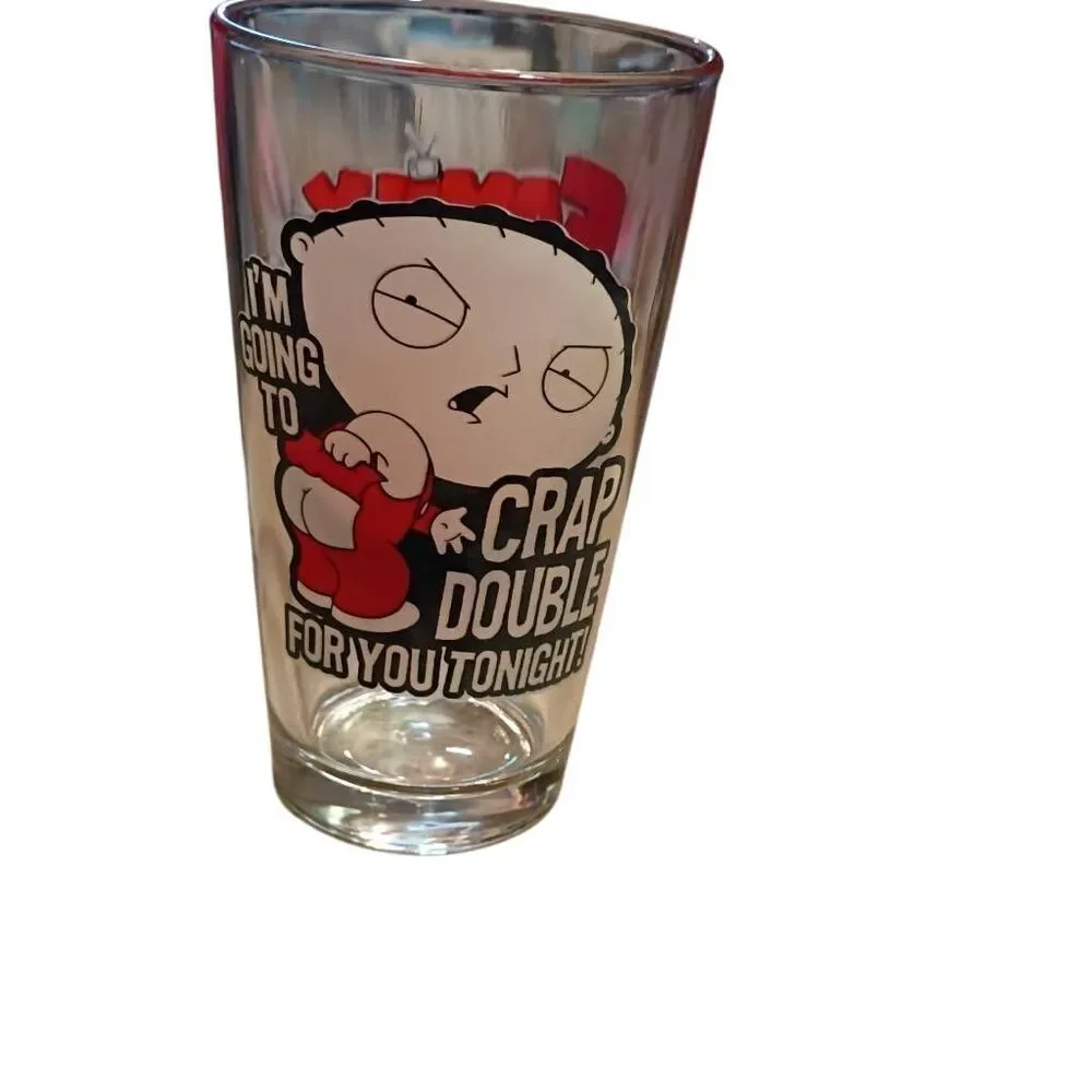 Family Guy Pint Beer Glass with Stewie Funny